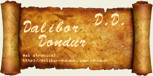 Dalibor Dondur vizit kartica